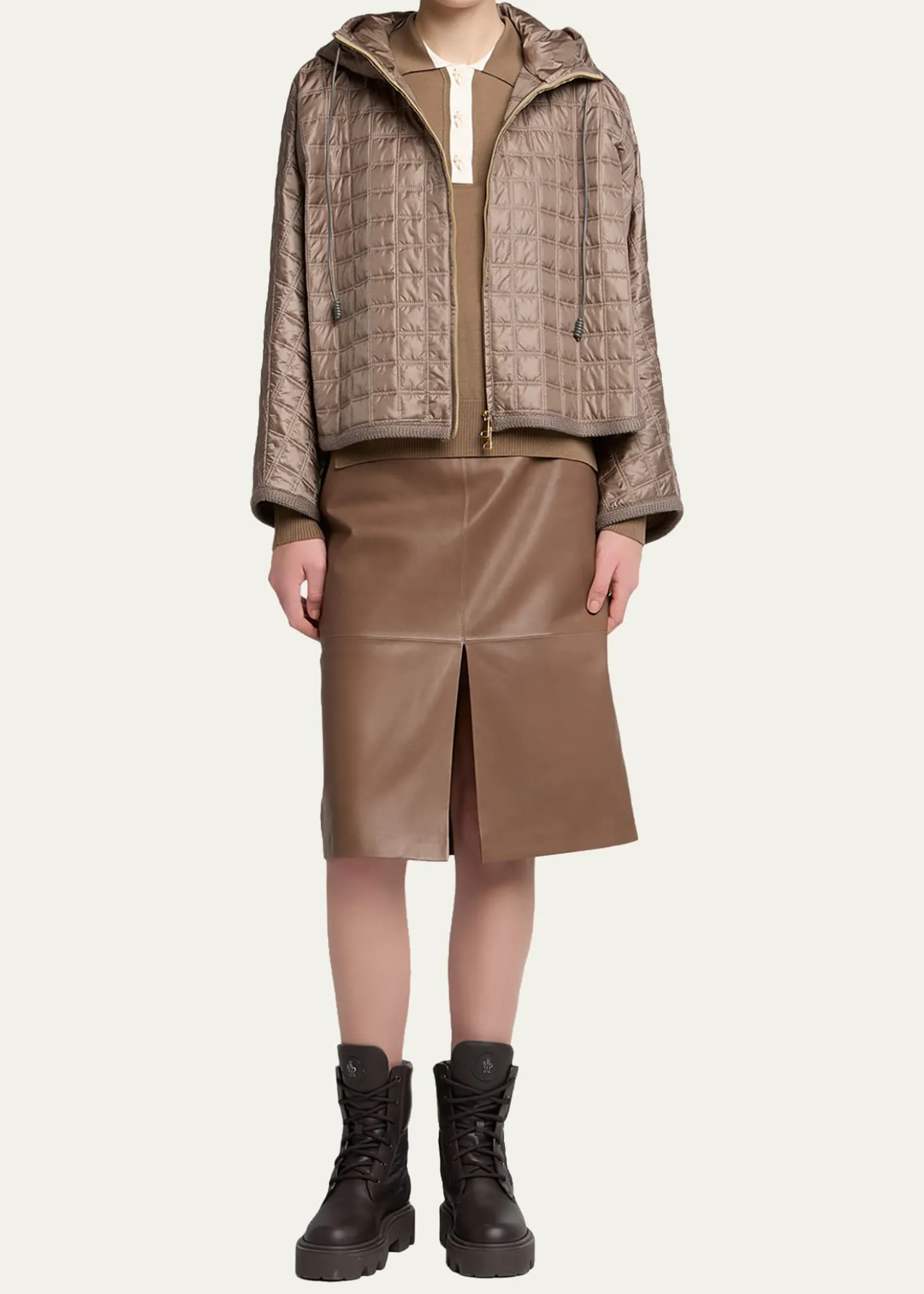 Moncler GeniusHooded Square-Quilted Padded Cape