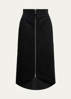 Moncler Geniusx EE72 by Edward Enninful Cotton Gabardine Midi Skirt