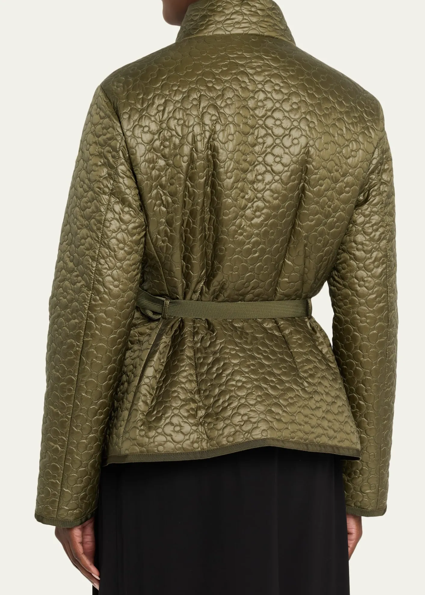 MonclerGeranium Floral-Quilted Short Down Jacket
