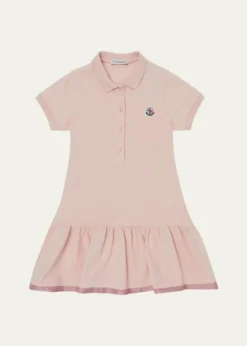 MonclerGirl's Drop-Waist Short-Sleeve Polo Dress, Size 12-14