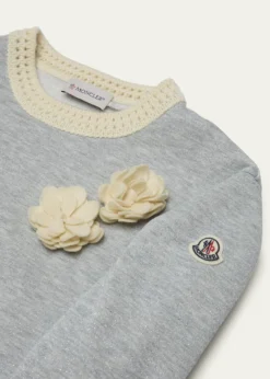MonclerGirl's Floral Applique Sweatshirt & Sweatpants Set, Size 12-14