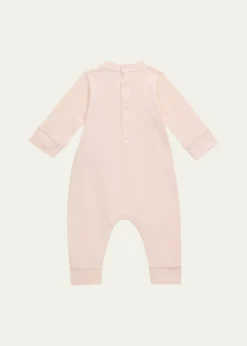MonclerGirl's Logo-Print Coverall, Size Newborn-12M