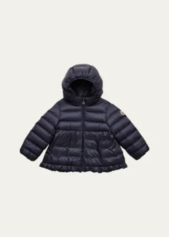 MonclerGirl's Odile A-Line Ruffle-Trim Coat, Size 12M-3