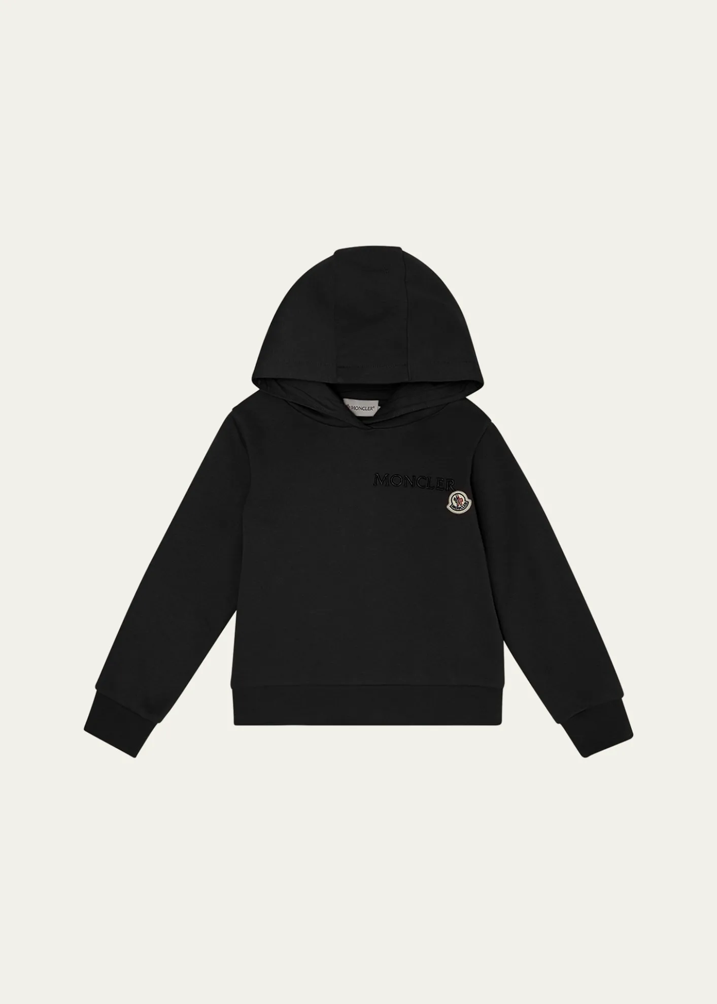 MonclerGirl's Embroidered Logo Patch Hoodie, Size 12-14