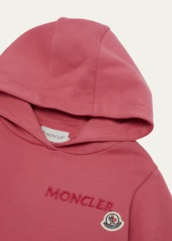MonclerGirl's Embroidered Logo Patch Hoodie, Size 12-14