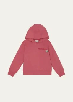 MonclerGirl's Embroidered Logo Patch Hoodie, Size 12-14