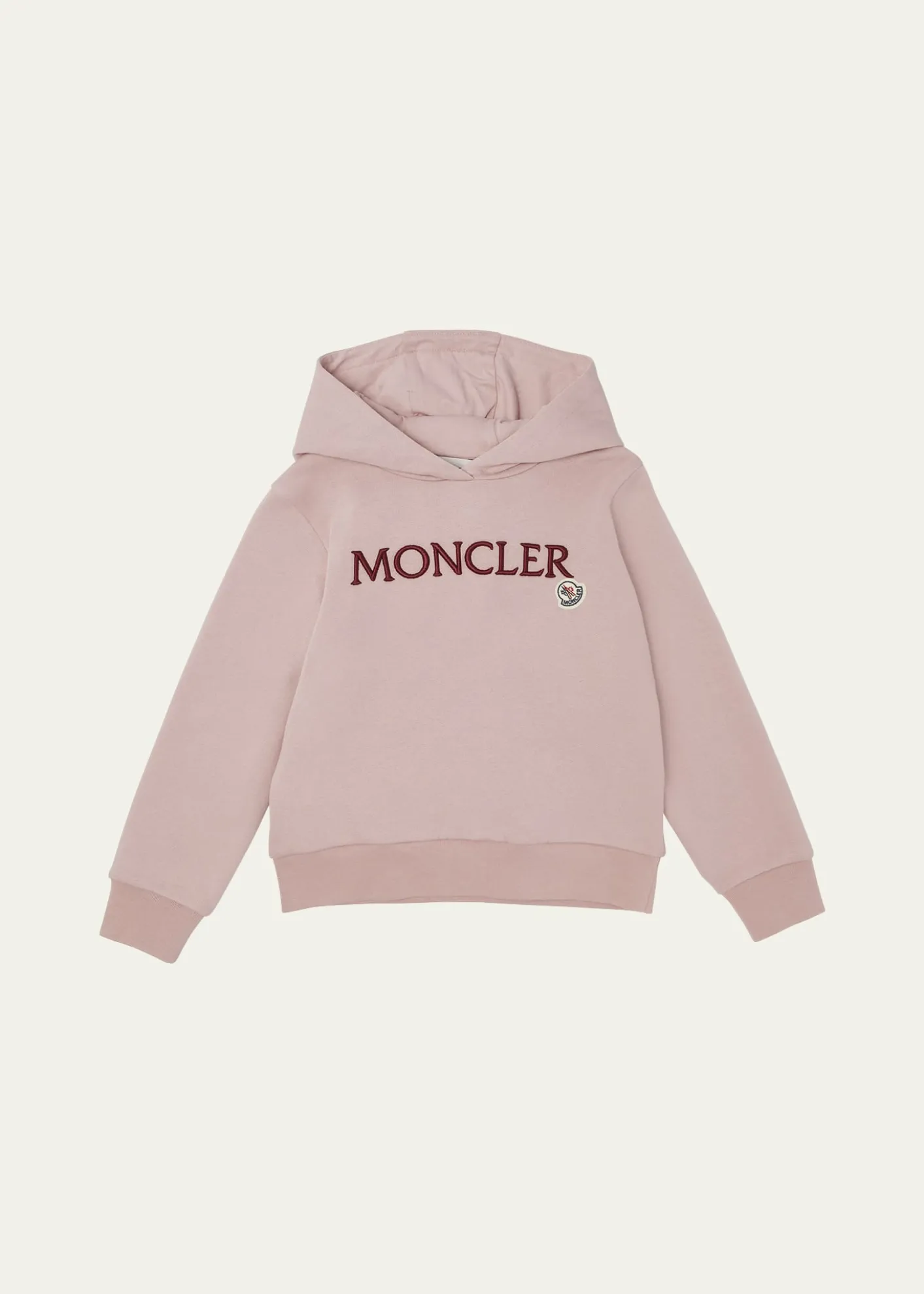 Moncler Girl's Embroidered Logo-Print Hoodie, Size 8-14
