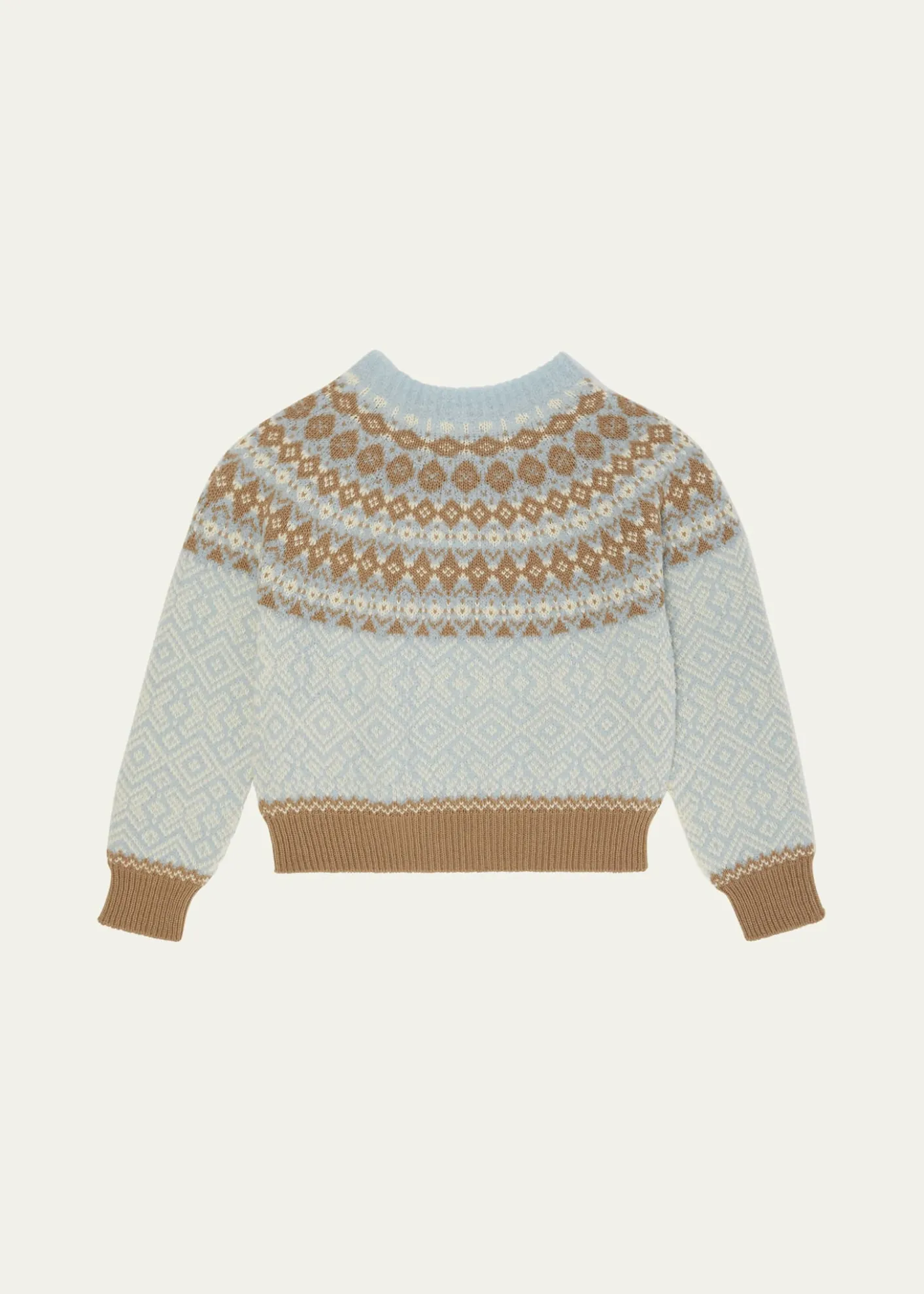 MonclerGirl's Fair Isle Wool Crewneck Sweater, Size 8-10