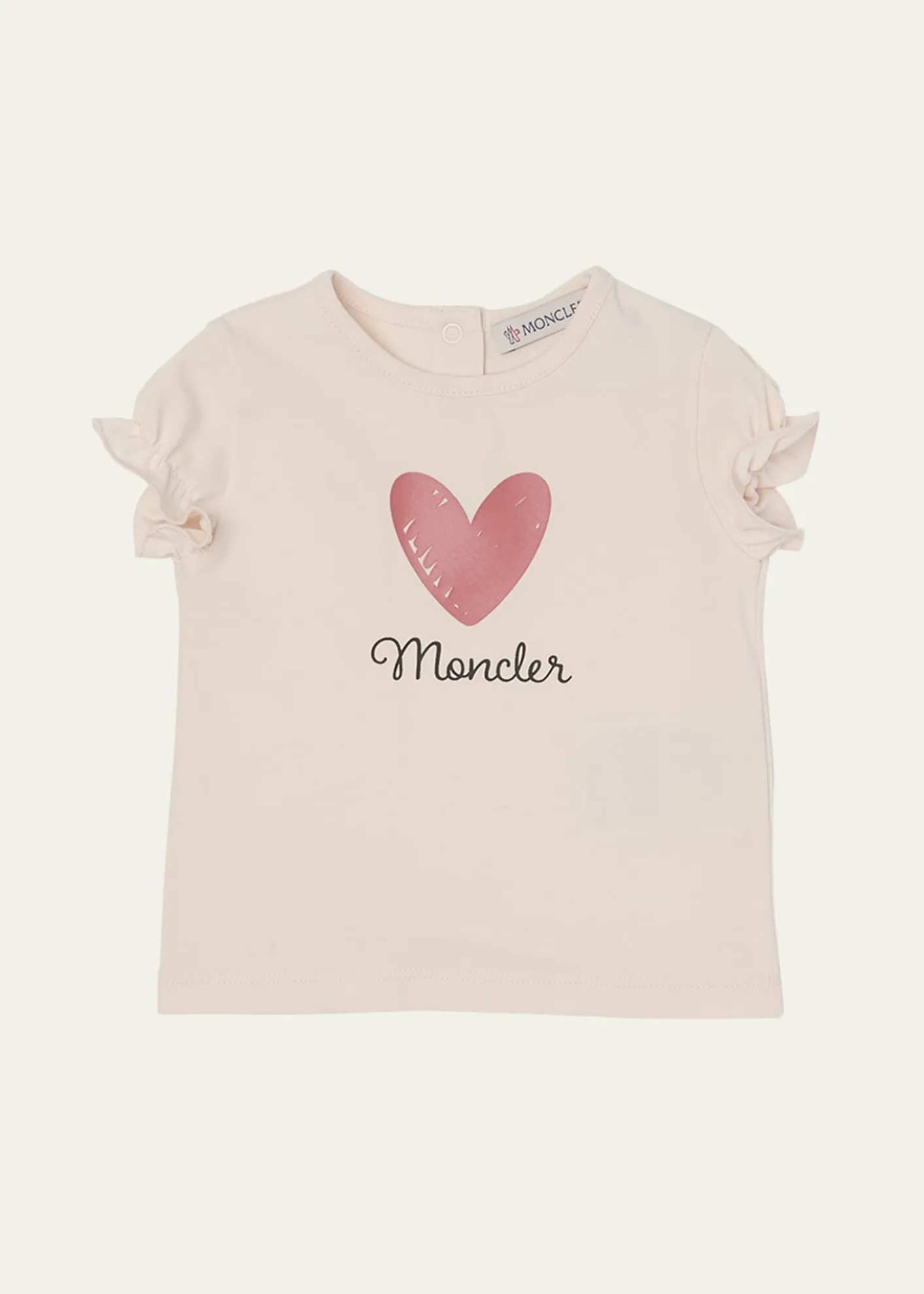 MonclerGirl's Heart Logo-Print Short-Sleeve T-Shirt, Size 6M-3
