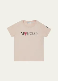 MonclerGirl's Heart Logo-Print Short-Sleeve T-Shirt, Size 8-10
