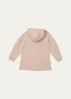 MonclerGirl's Heart Logo-Print Hooded Sweatshirt Dress, Size 12-14