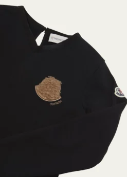 MonclerGirl's Logo Detail Pleated Sweatshirt Dress, Size 8-10