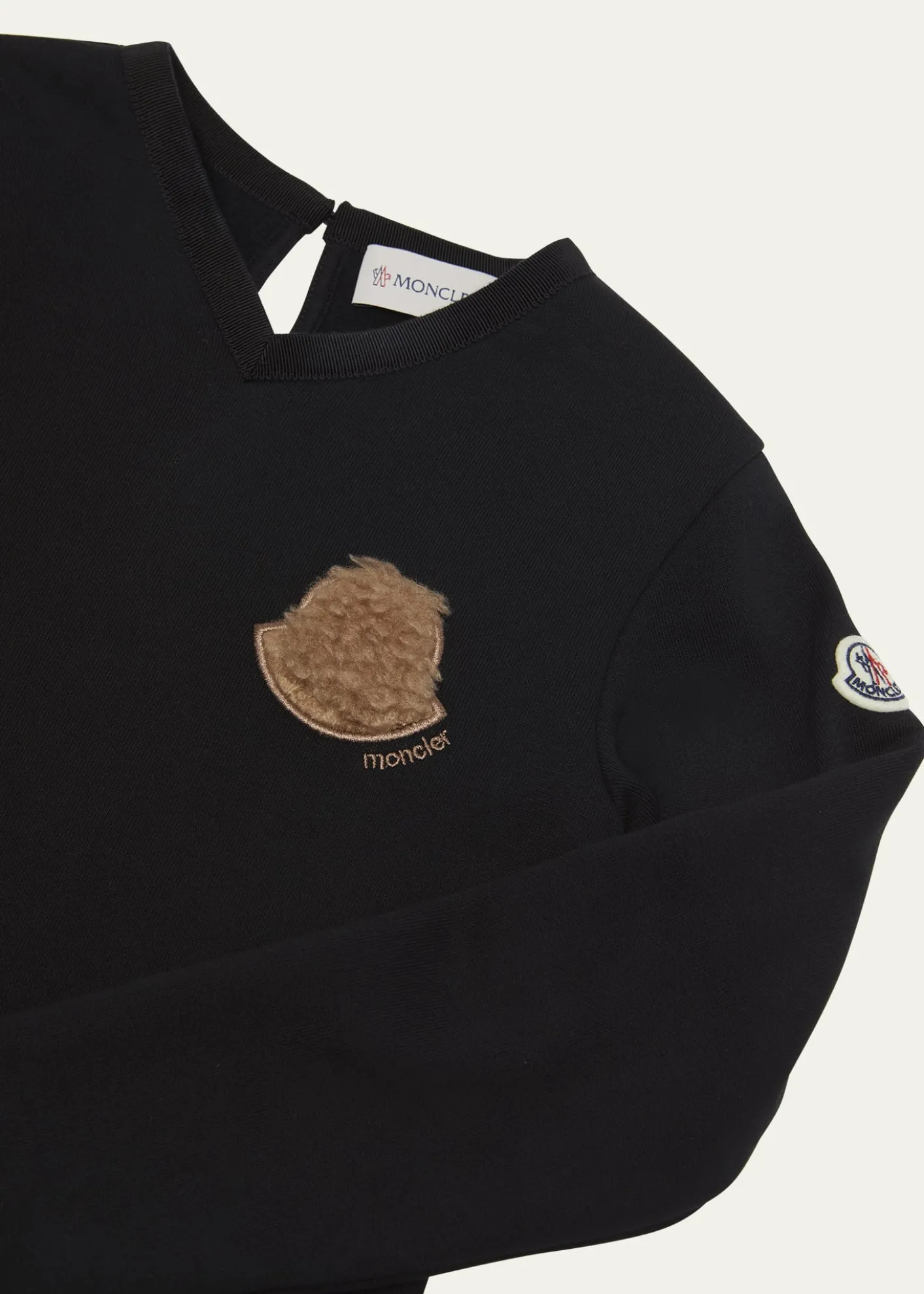 MonclerGirl's Logo Detail Pleated Sweatshirt Dress, Size 8-10