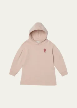 MonclerGirl's Logo-Patch Hooded Sweatshirt Dress, Size 8-10