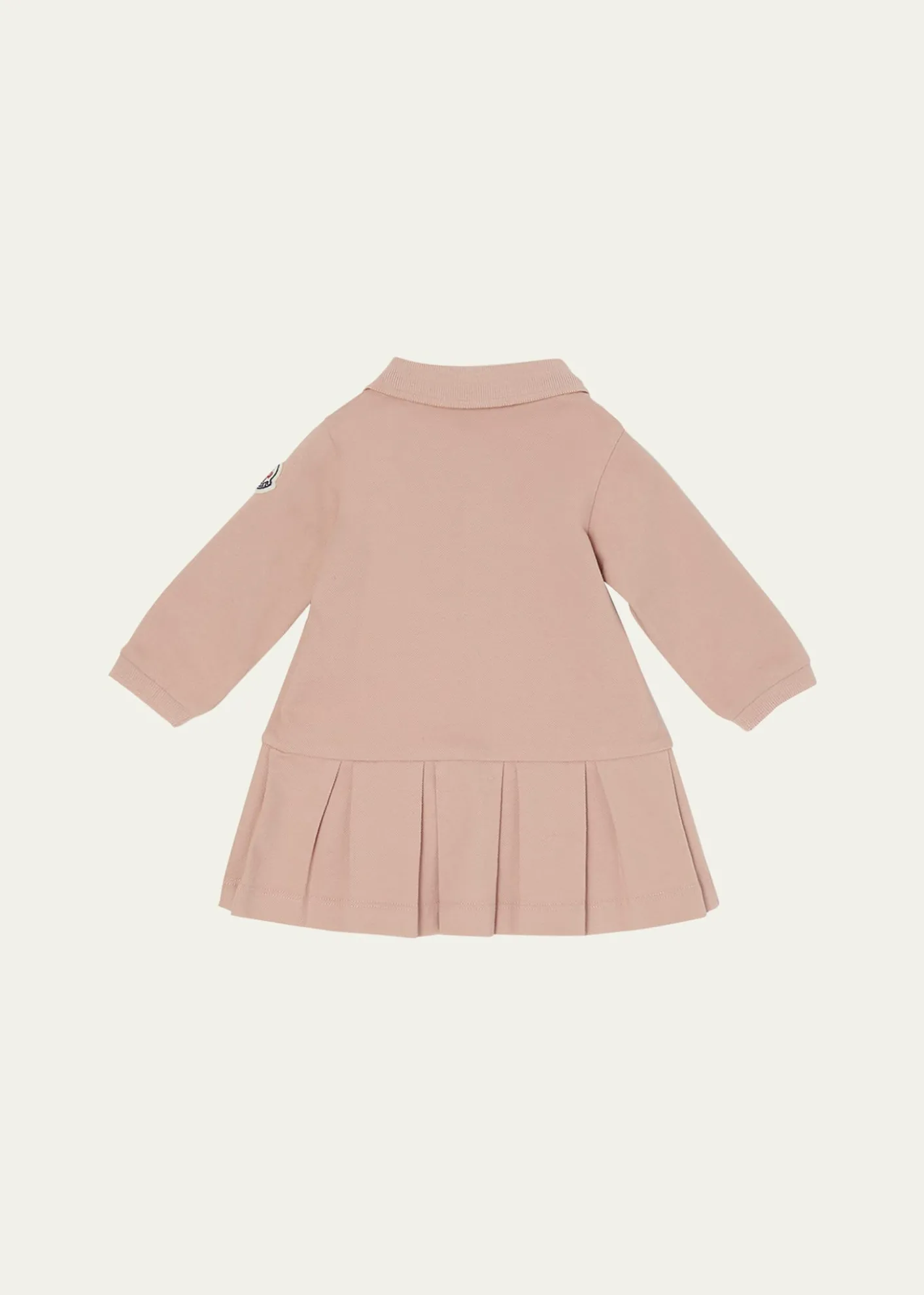 MonclerGirl's Long-Sleeve Pleated-Skirt Polo Dress, Size 12M-3