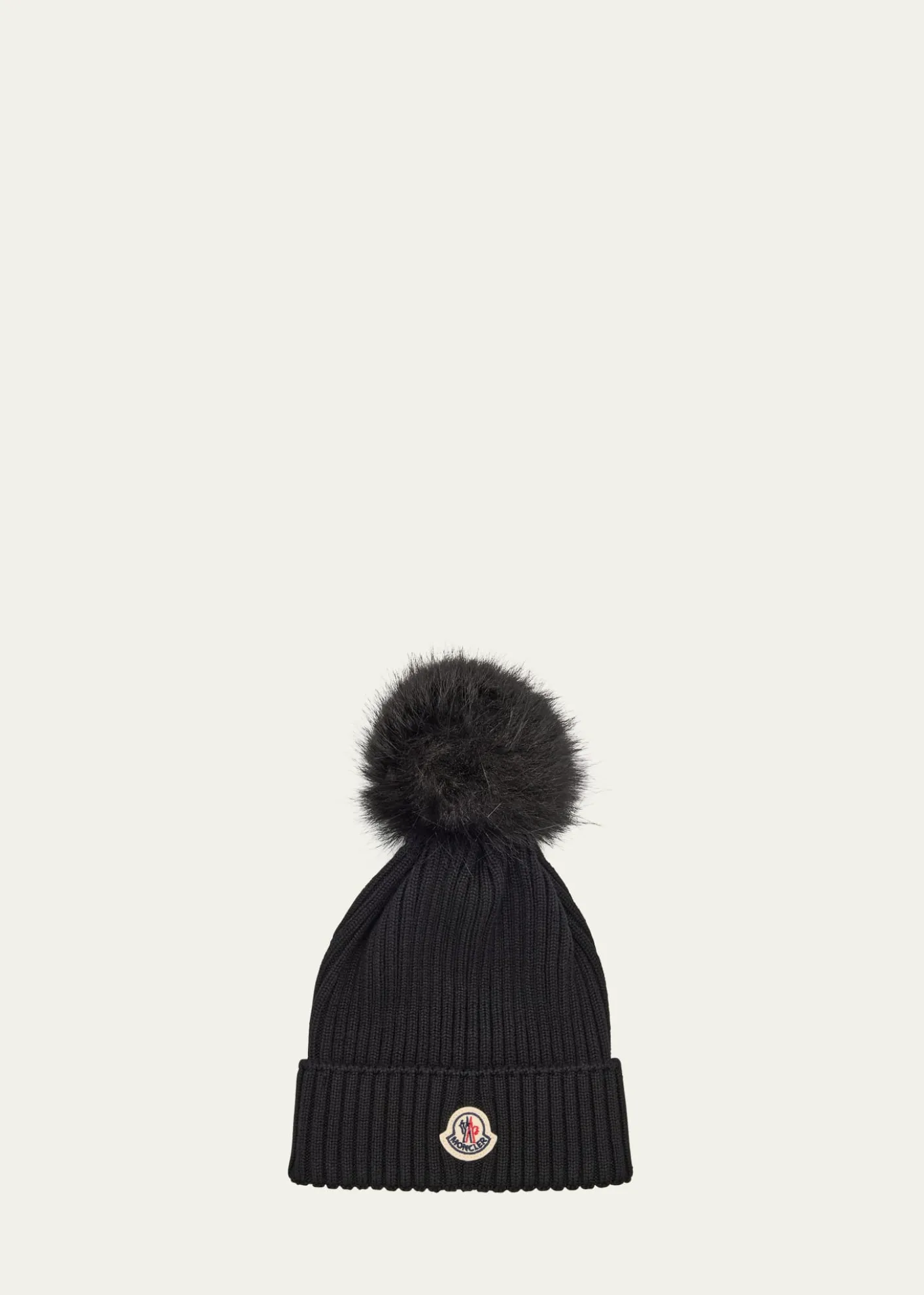 MonclerGirl's Ribbed Logo-Patch Wool Beanie