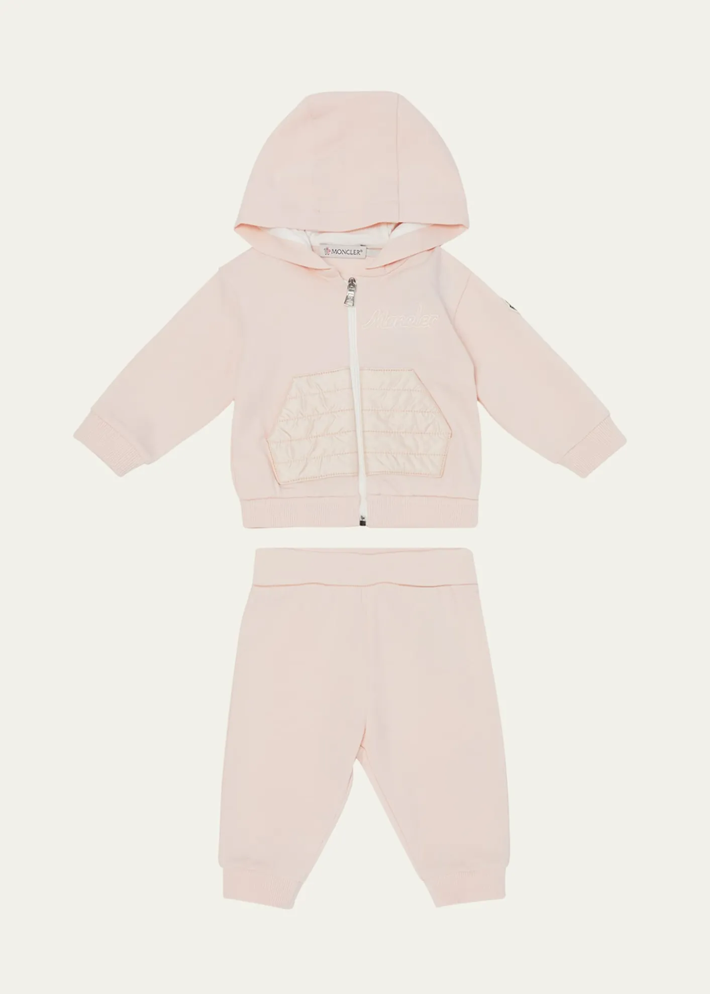 MonclerGirl's Two-Piece Logo-Embroidered Set, Size 3M-3