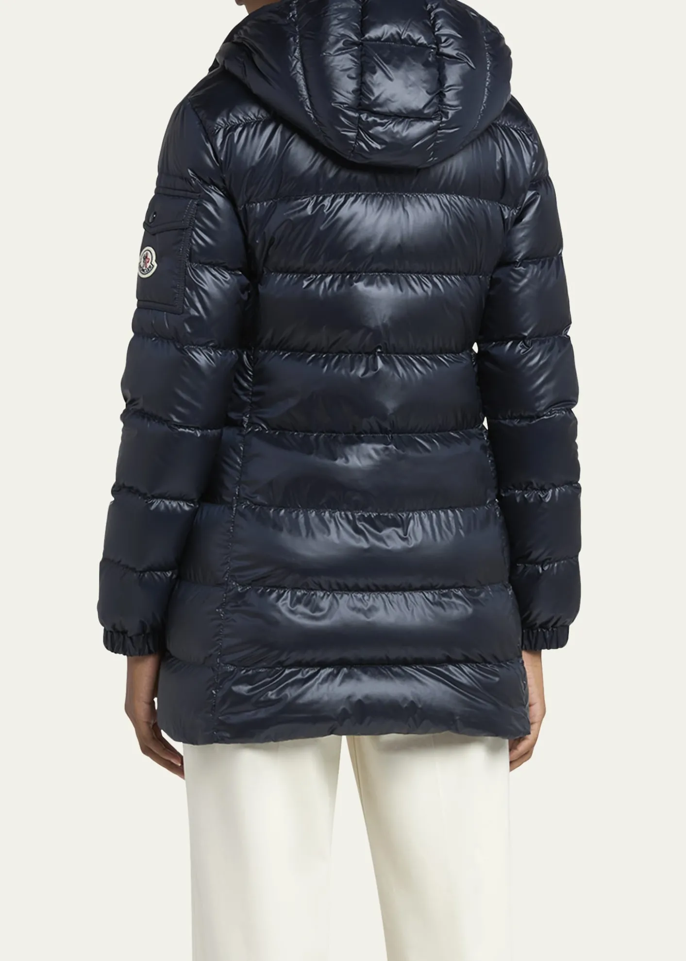 MonclerGlements Hooded Mid-Length Down Jacket