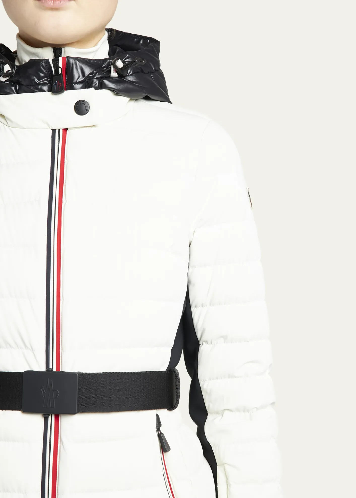 Moncler GrenobleBruche Contrast Belted Puffer Jacket