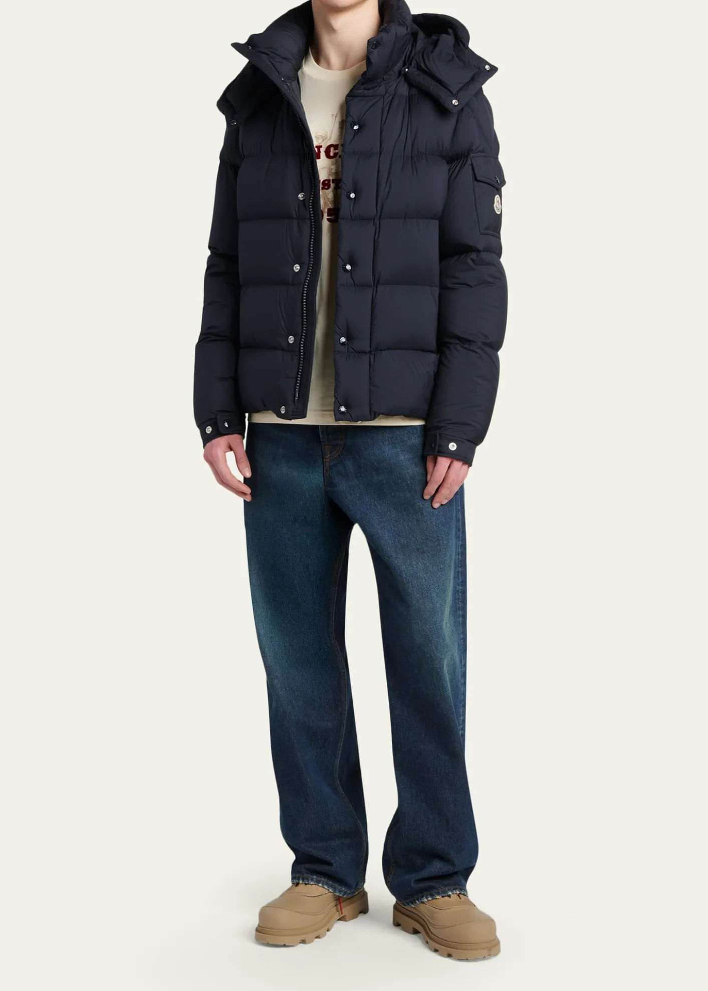 Moncler GrenobleMen's Quilted Hooded Puffer Jacket