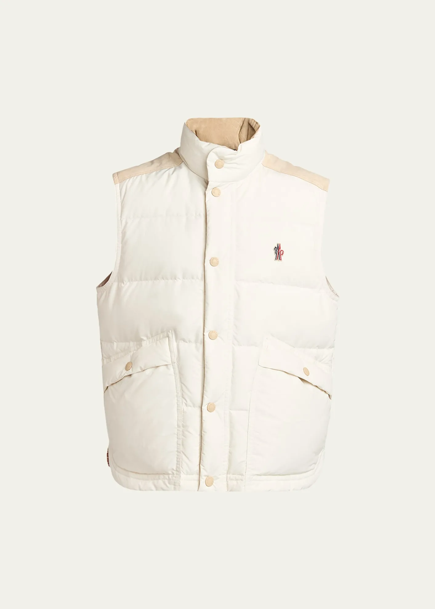 Moncler GrenobleMen's Suede Yoke Padded Vest