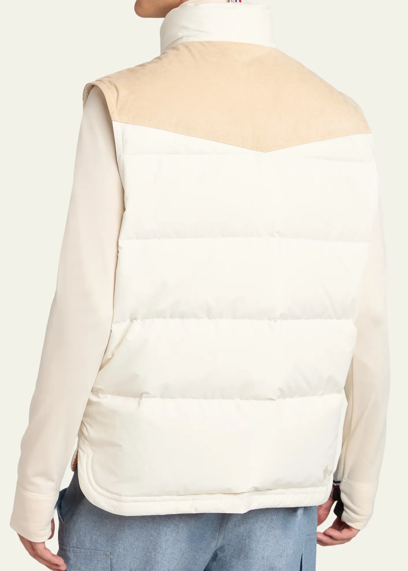 Moncler GrenobleMen's Suede Yoke Padded Vest