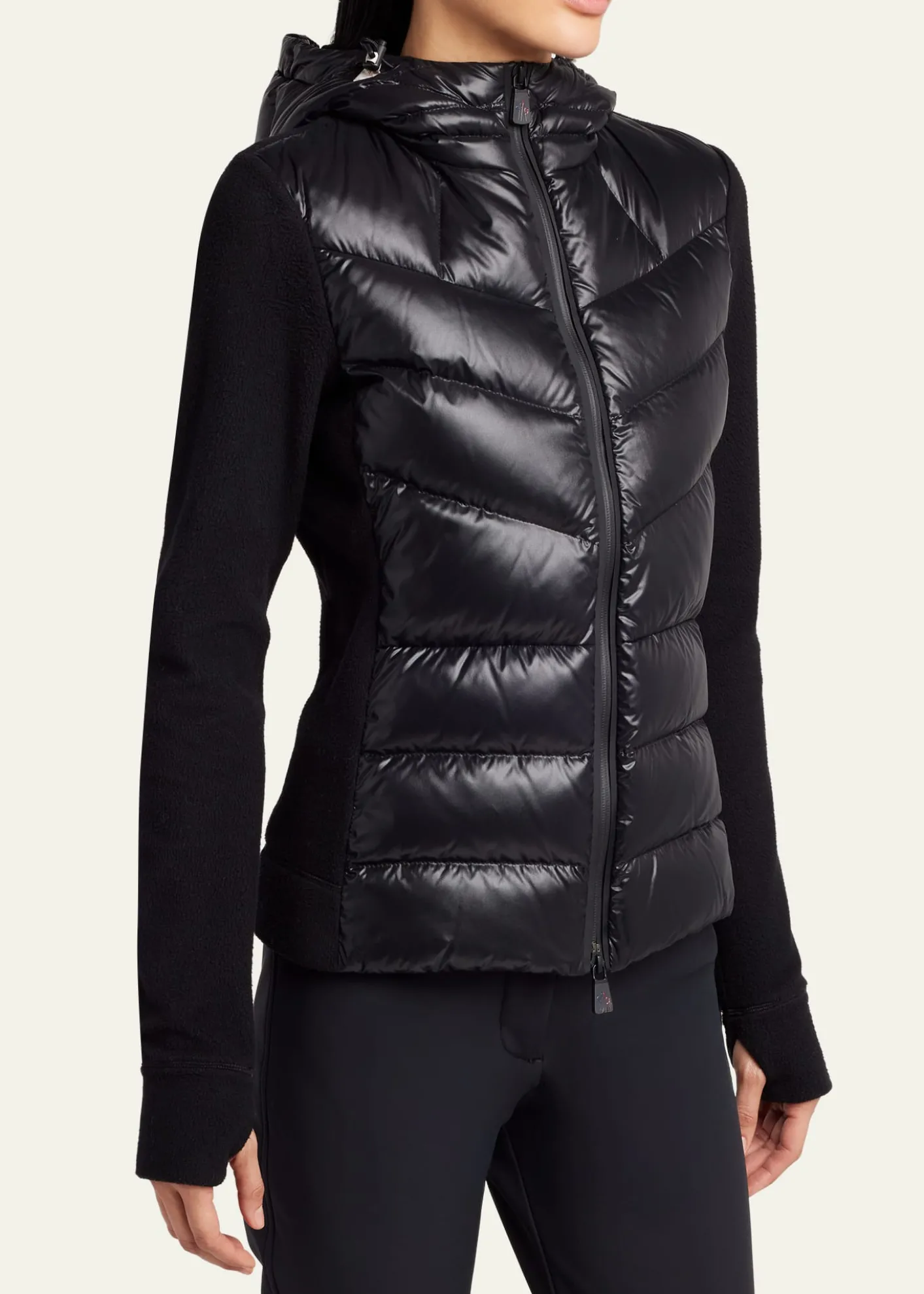 Moncler GrenoblePadded Down Zip-Up Hoodie Cardigan