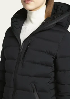 MonclerHerbe Stretch Nylon Hooded Puffer Jacket