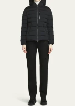 MonclerHerbe Stretch Nylon Hooded Puffer Jacket