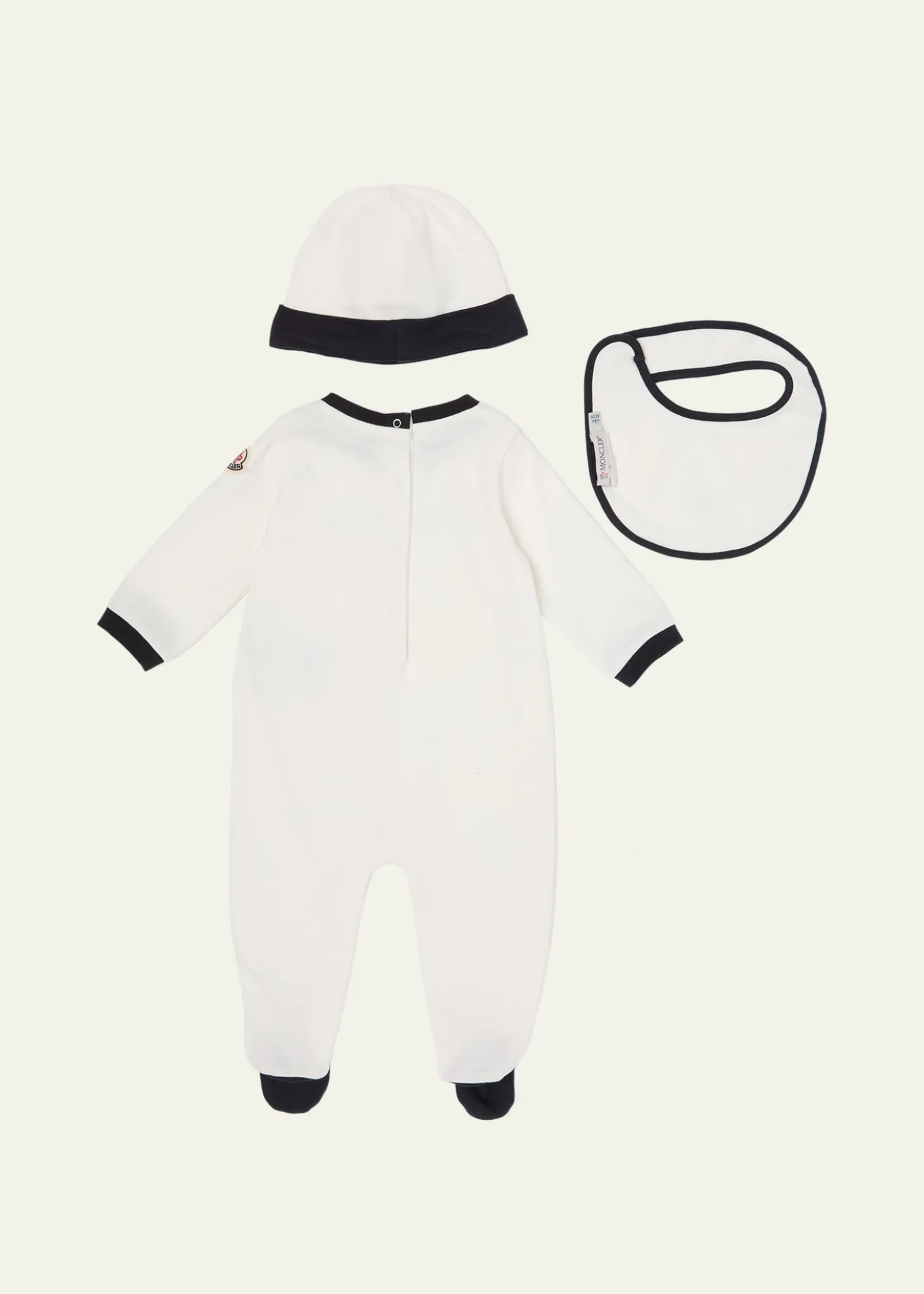 MonclerKid's Three-Piece Logo Cotton Ensemble Set, Size 1M-12M