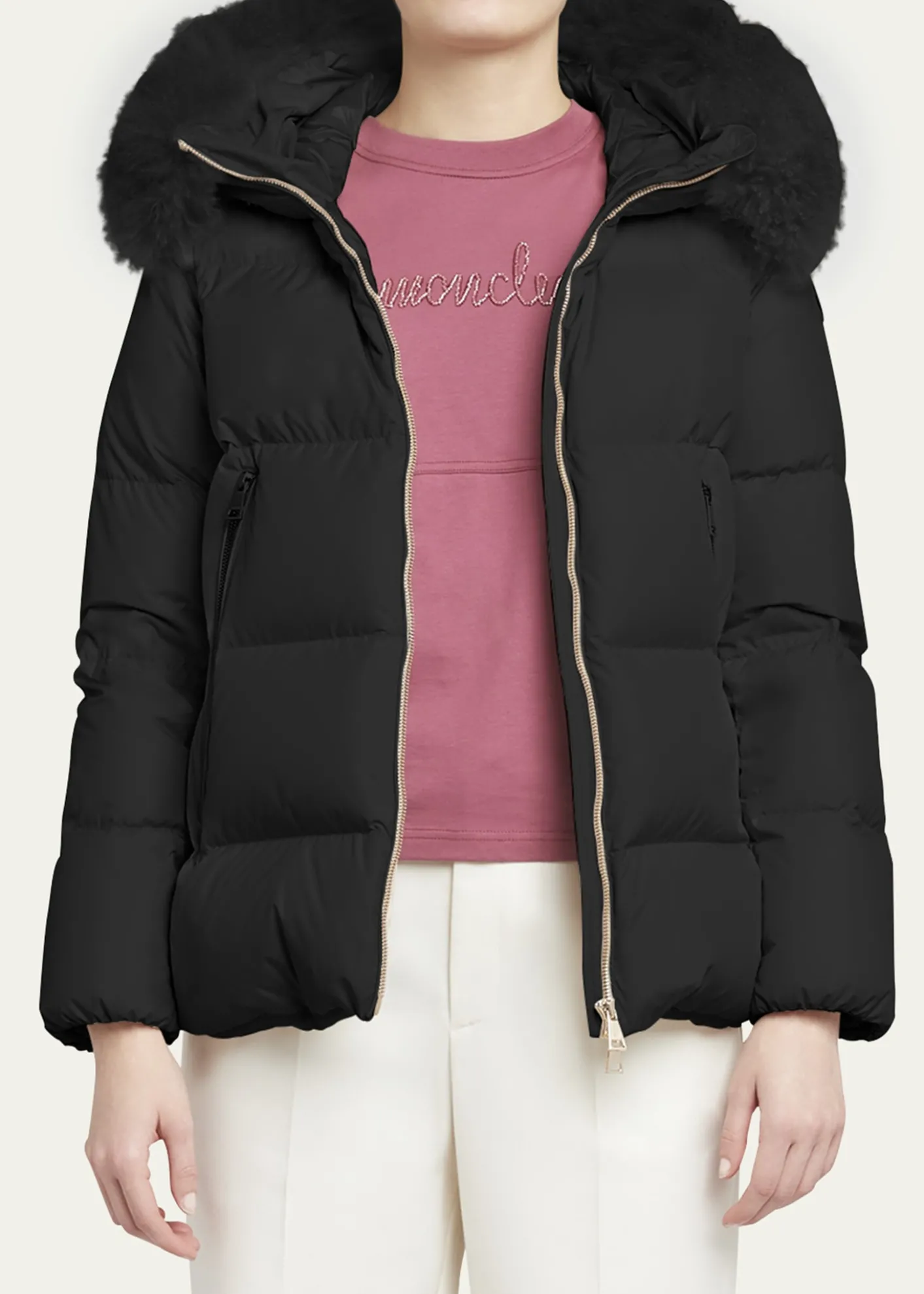 MonclerLaiche Short Puffer Parka Jacket