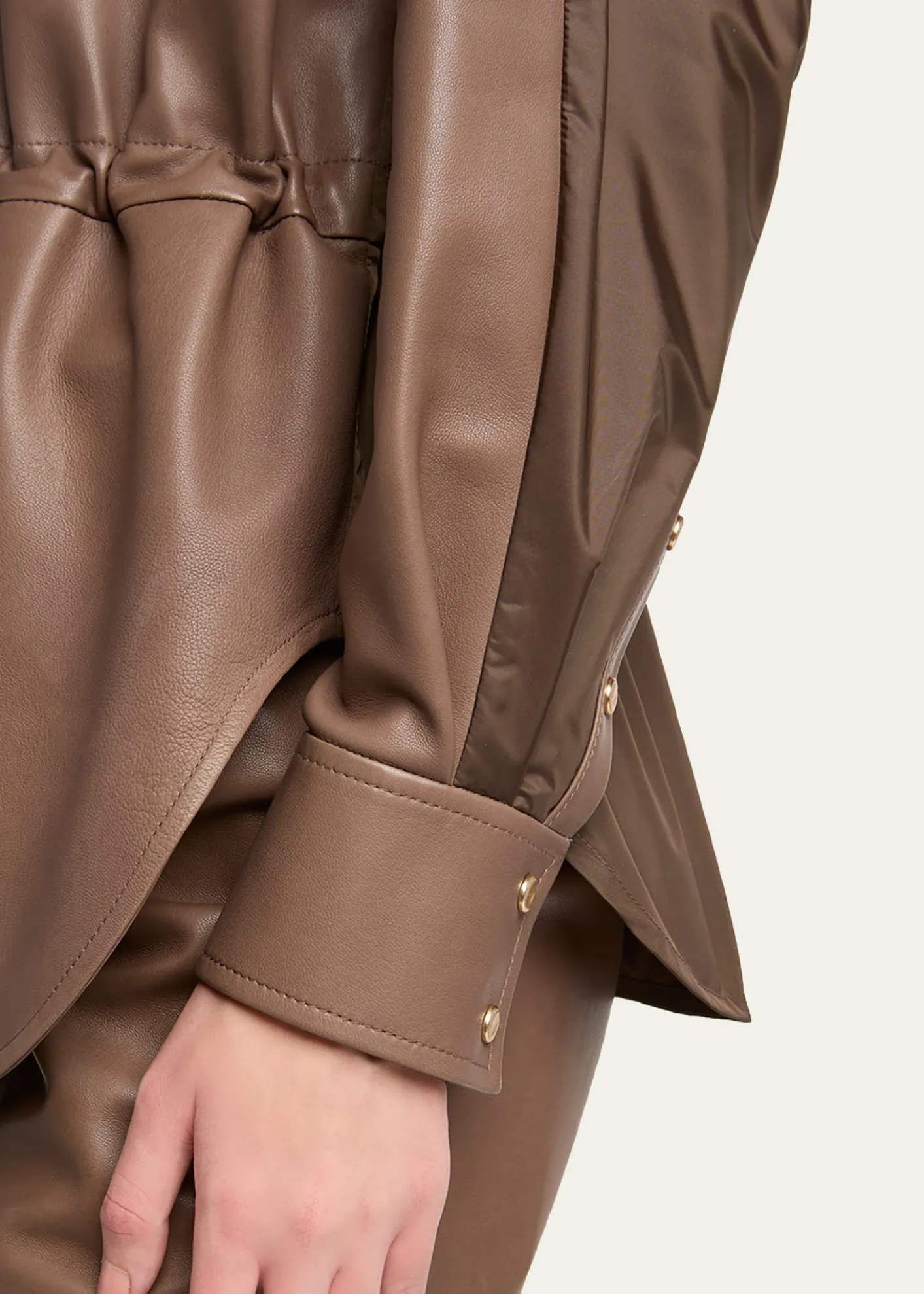MonclerLeather & Nylon Shirt