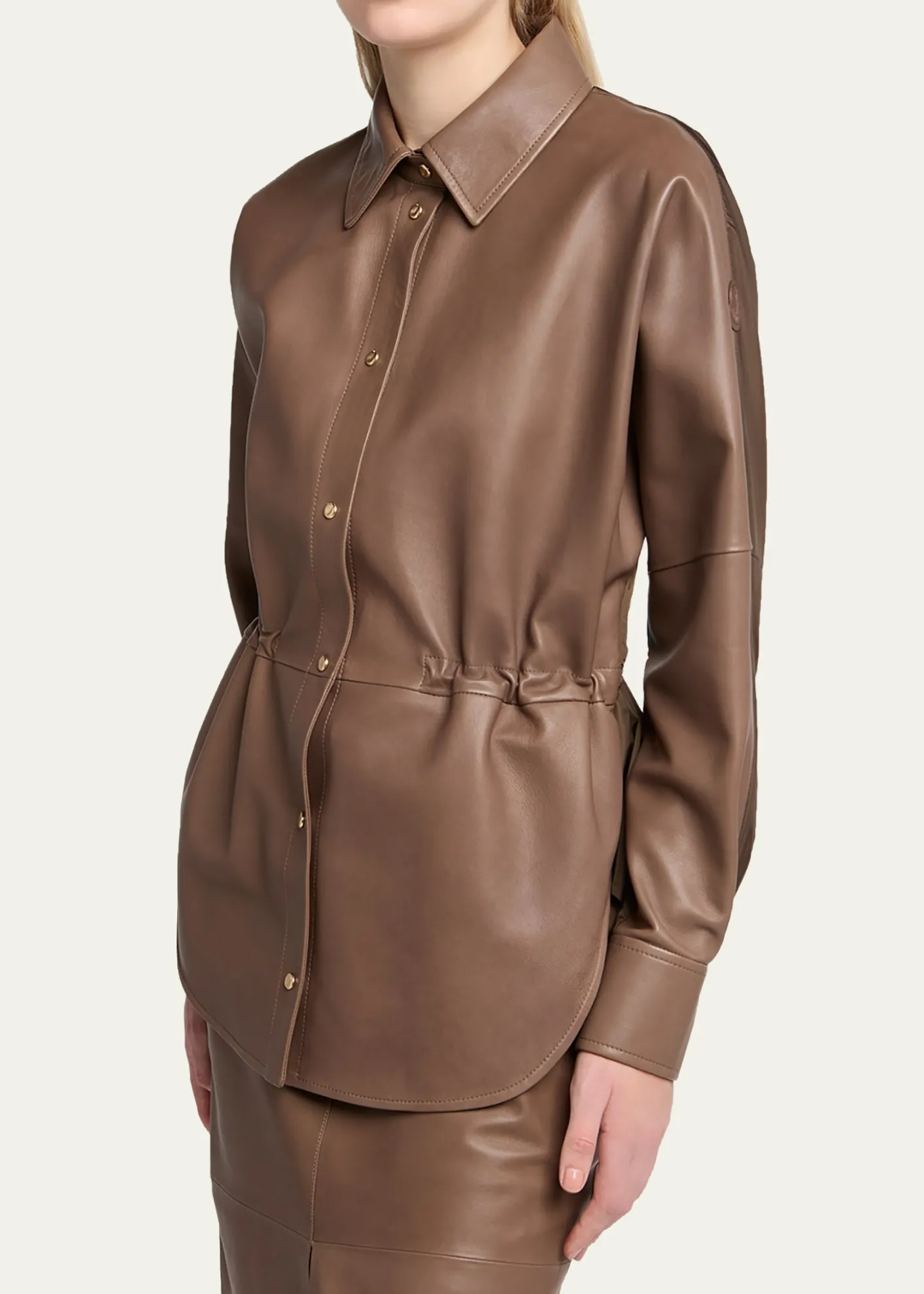 MonclerLeather & Nylon Shirt