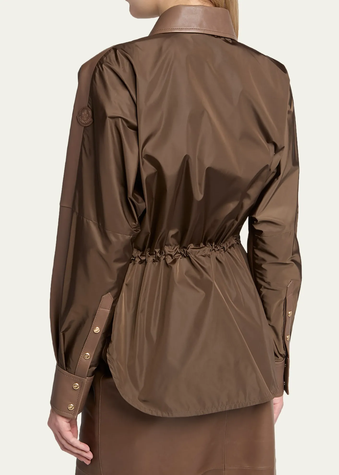 MonclerLeather & Nylon Shirt