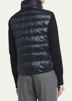 MonclerLightweight Wool Puffer Cardigan