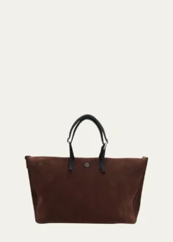MonclerMen's Carlo Suede Leather-Trim Weekender Duffel Bag
