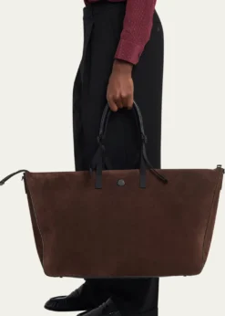 MonclerMen's Carlo Suede Leather-Trim Weekender Duffel Bag