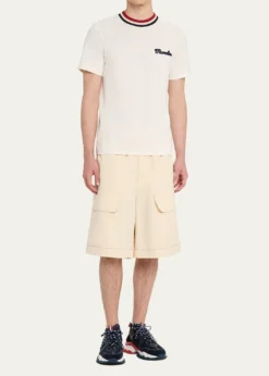MonclerMen's Jersey Stripe-Ribbed Crewneck T-Shirt