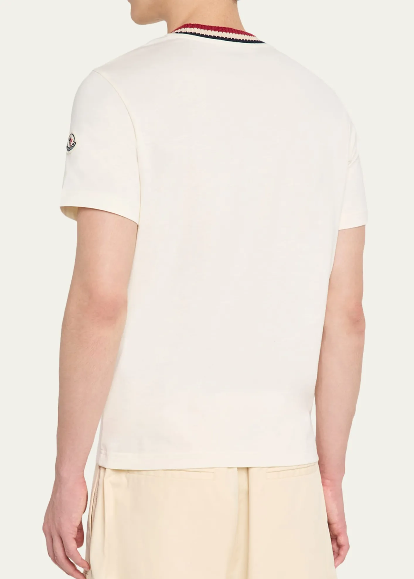 MonclerMen's Jersey Stripe-Ribbed Crewneck T-Shirt