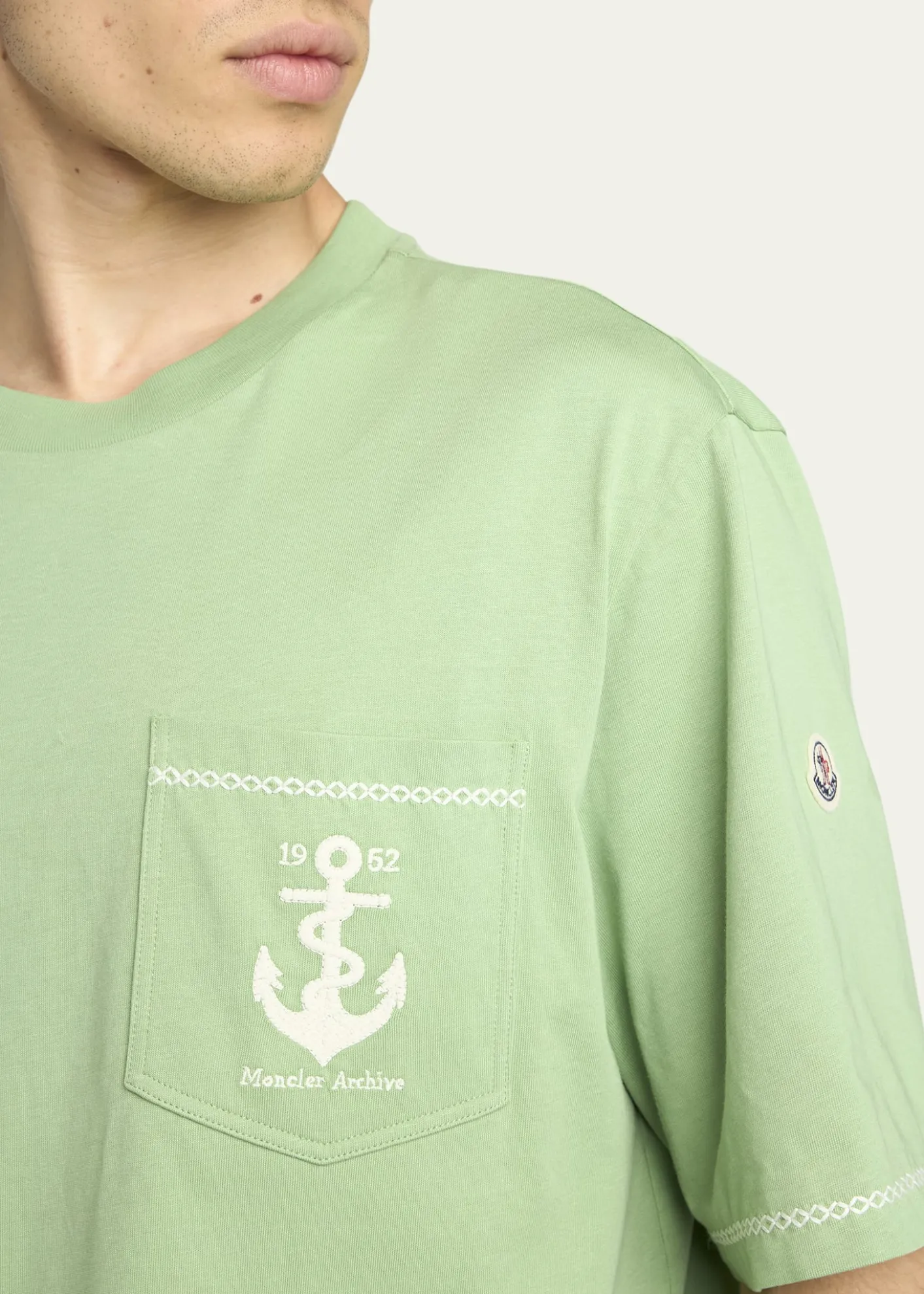 MonclerMen's Anchor Cotton Pocket T-Shirt