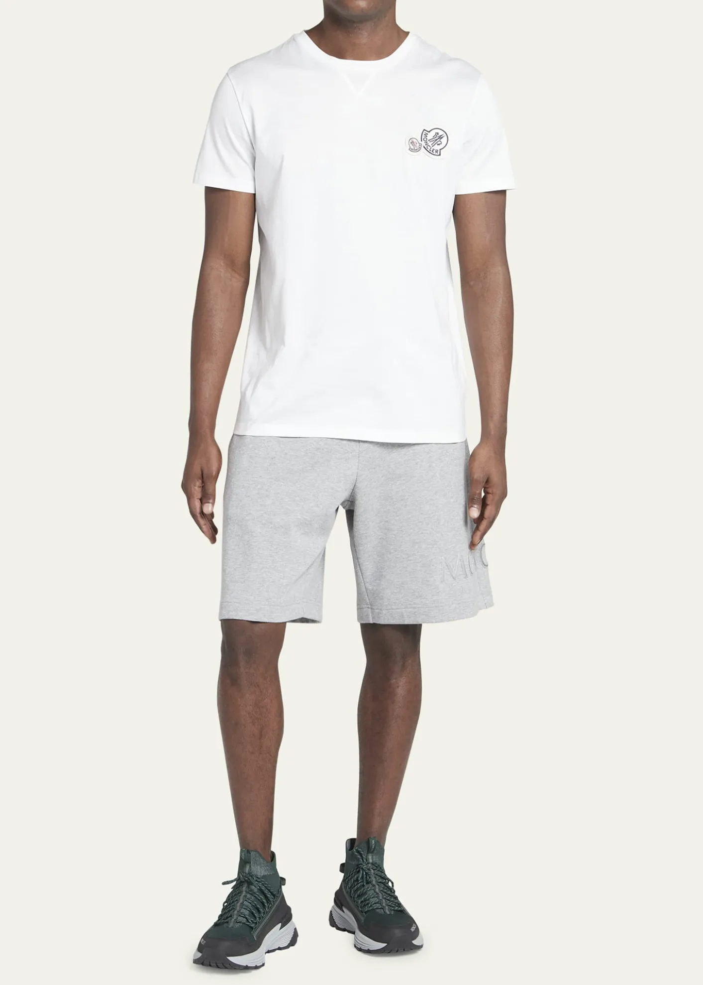 MonclerMen's Double Logo Cotton Jersey T-Shirt