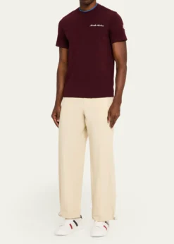 MonclerMen's Embroidered Logo Cotton T-Shirt