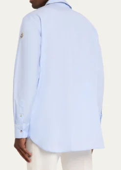 MonclerMen's Fil-a-Fil Cotton Long-Sleeve Shirt