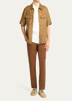 MonclerMen's Flax Short-Sleeve Utility Shirt