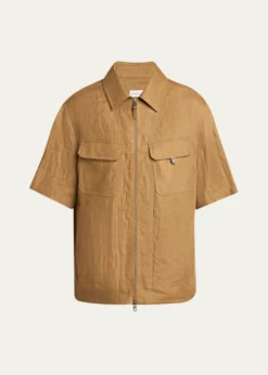 MonclerMen's Flax Short-Sleeve Utility Shirt