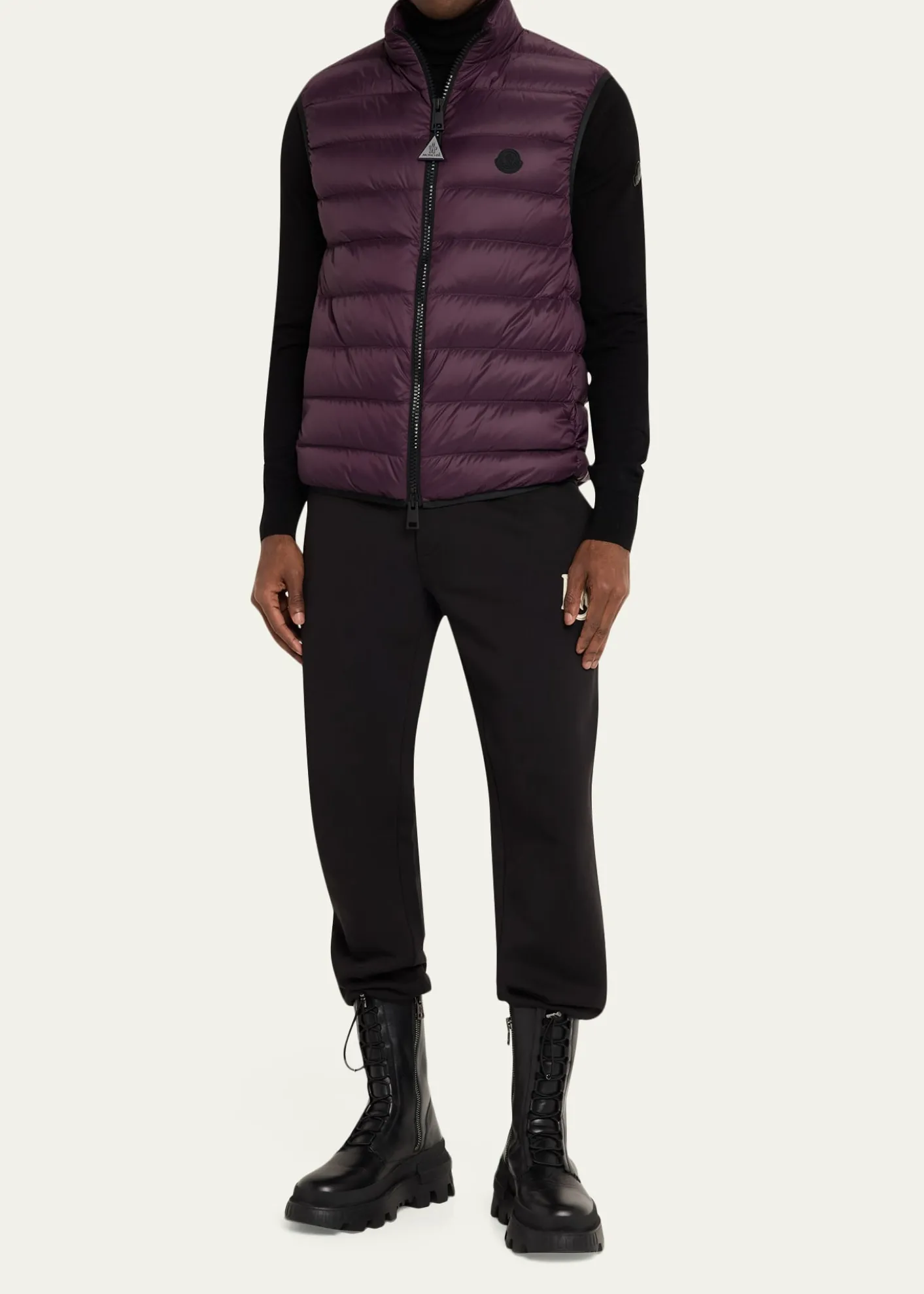 MonclerMen's Full-Zip Nylon Quilted Vest