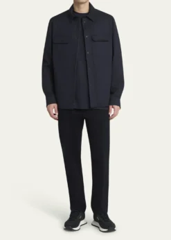 MonclerMen's Gabardine Snap-Front Overshirt