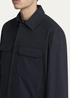 MonclerMen's Gabardine Snap-Front Overshirt