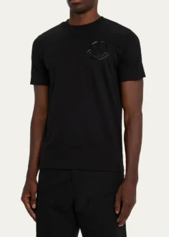 MonclerMen's Glossy Logo Crewneck T-Shirt