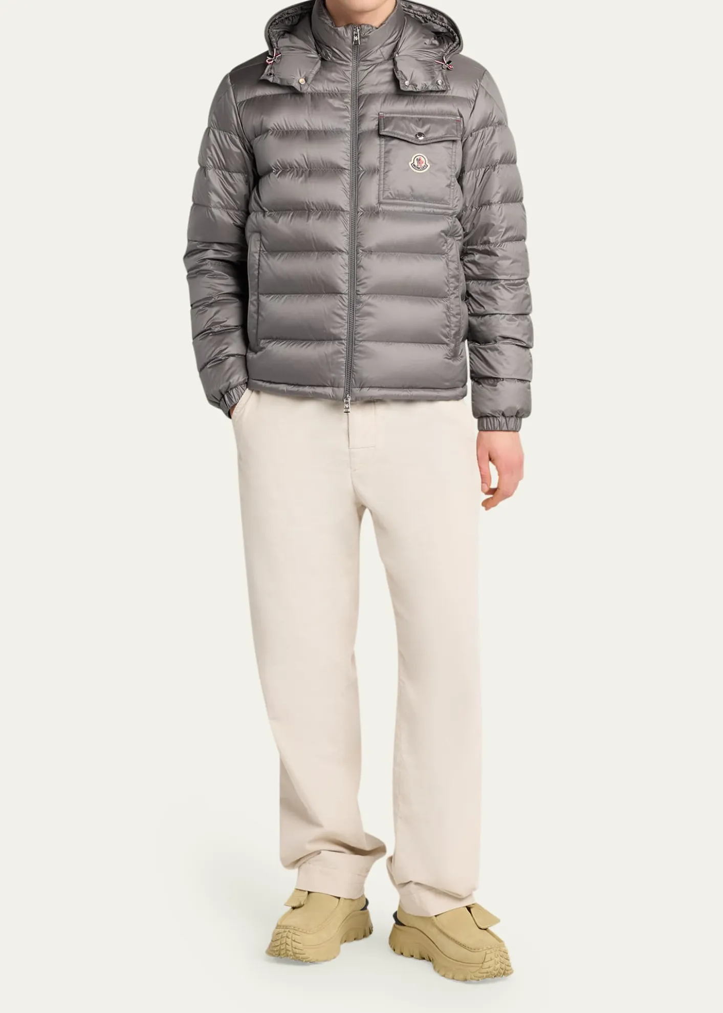 MonclerMen's Hood Logo Puffer Jacket